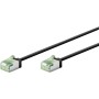 Ultraflexibles Cat.8.1 Patchkabel slim, U/FTP (schwarz, 1 Meter, extrakurze Stecker) (74353)