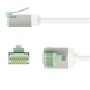 Ultraflexibles Cat.8.1 Patchkabel slim, U/FTP (wei, 2 Meter, extrakurze Stecker) (74361)