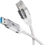 Ethernet-Adapterkabel USB-A 3.2 Gen1  RJ-45 (wei, 10 Meter) (74383)