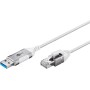 Ethernet-Adapterkabel USB-A 3.2 Gen1  RJ-45 (wei, 10 Meter) (74383)