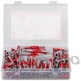 Meister-Box DUOPOWER kurz / lang (hellgrau/rot, 150-teilig) (540096)