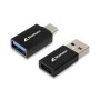 USB 3.2 Gen 1 Adapter OfficePal, USB-A  USB-C / USB-C  USB-A (schwarz, 2er Set) (4044951038473)