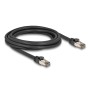 DeLOCK Cavo di rete RJ45 Cat.6A U/FTP ultra-flessibile con rivestimento interno in metallo 3 m nero (80242)