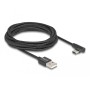 DeLOCK Cavo USB 2.0 Tipo-A maschio per USB Type-C maschio nero con angolazione da 3 m (80033)
