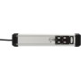 Brennenstuhl 1391030600 prolunghe e multiple 3 m 6 presa(e) AC Interno Nero, Argento