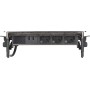 Brennenstuhl 1396200113 prolunghe e multiple 2 m 3 presa(e) AC Interno Nero, Acciaio inox