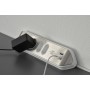 Brennenstuhl 1153590420 prolunghe e multiple 2 m 4 presa(e) AC Interno Argento, Bianco