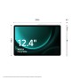 Samsung Galaxy Tab S9 FE+ Tablet Android 12.4 Pollici TFT LCD PLS 5G RAM 8 GB 128 GB Tablet Android 13 Gray (SM-X616BZAAEUE)