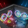 SWAFAN 12 RGB 120x120x25 (schwarz, 3er Pack, inkl Controller) (CL-F137-PL12SW-A)