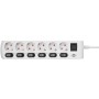 Brennenstuhl 1153110126 prolunghe e multiple 2 m 6 presa(e) AC Interno Bianco