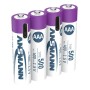 Li-Ion Akku Micro AAA Typ 500 (min. 400 mAh), 4er-Pack (wei/violett, 4x AAA (Micro), USB-C Ladeport) (1311-0028)