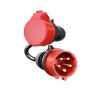 Adapter fr Gemini flex 11 kW, CEE rot Drehstrom 16A  CEE rot 32A (schwarz, 30cm) (CH-04-32)