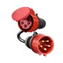 Adapter fr Gemini flex 11 kW, CEE rot Drehstrom 16A  CEE rot 32A (schwarz, 30cm) (CH-04-32)