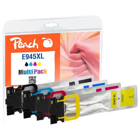Peach 320964 cartuccia d'inchiostro 4 pz Compatibile Resa elevata (XL) Nero, Ciano, Magenta, Giallo