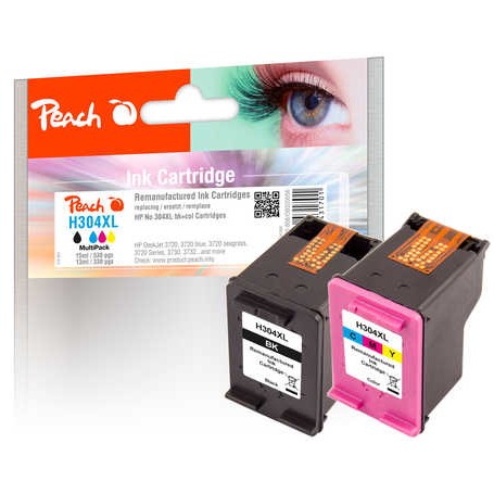 Peach PI300-808 cartuccia d'inchiostro 2 pz Resa elevata (XL) Nero, Ciano, Magenta, Giallo