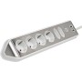 Brennenstuhl 1153590620 prolunghe e multiple 2 m 6 presa(e) AC Interno Argento, Bianco