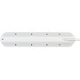 Brennenstuhl 1153590620 prolunghe e multiple 2 m 6 presa(e) AC Interno Argento, Bianco