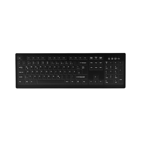Active Key AK-C8100 tastiera Medico RF Wireless QWERTZ Tedesco Nero (AK-C8100F-FU1-B/GE)