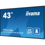 iiyama LH4360UHS-B2AG visualizzatore di messaggi Pannello A digitale 108 cm (42.5") LED Wi-Fi 500 cd/m² 4K Ultra HD Nero Proces