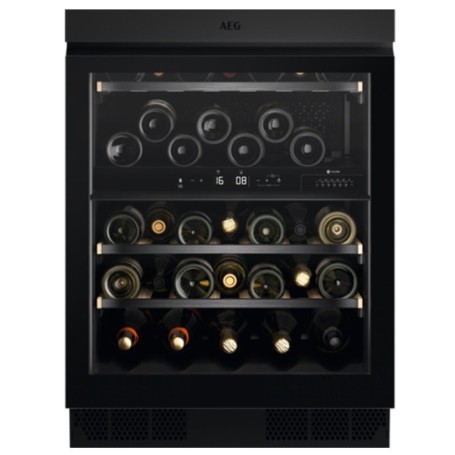 AEG AWUD040B8B 8000 Cantinetta frigo per vino, larghezza 59,5 cm, 40 bottiglie di vino standard, 2 zone di temperatura