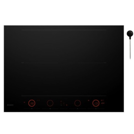 ASKO HID 754 GC Piano induzione 72 cm - 8 programmi automatici - 4 zone cottura - vetro nero mat antigraffio (HID754GC)