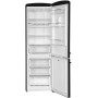 Amica KGCR 387 109 S Retro Frigorifero-congelatore indipendente, 60 cm di larghezza, 330 L, NoFrost, nero