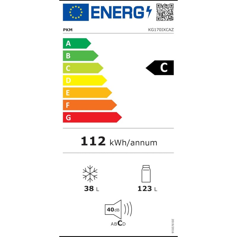 PKM KG117ES Frigorifero Congelatore Combinato Argento - 114 Cm, 117L Totali (87L Frigo + 30L Freezer), 39 DB, LED, Classe E - 2