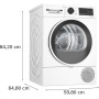 Bosch Serie 6 WQG241001 asciugatrice Libera installazione Caricamento frontale 9 kg A++ Bianco