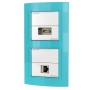 Kindermann 7456 000 544 presa energia RJ-45 + HDMI Bianco (7456000544)