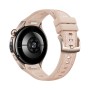 Huawei WATCH 5 (42 mm), cassa in acciaio inox 904L e cinturino beige. Compatibile con iOS e Android e chiamate E-sim (55020EWF)