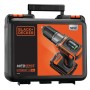 Black & Decker ASD18KB-QW trapano Nero, Arancione