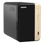 QNAP TS-264 NAS Tower Intel® Celeron® N5095 8 GB 0 TB QNAP QTS Nero, Oro (TS-264-8G)