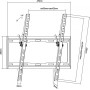 Equip 650311 Staffa di montaggio a parete per TV inclinabile da 32” a 55”