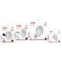 TESA 40611-00000-00 specchietto per trucco Viti Rotondo Argento