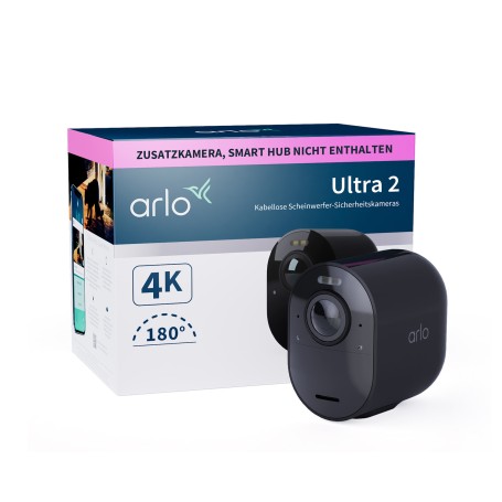 Arlo Ultra 2 Spotlight Telecamera di sicurezza CCTV Interno e esterno Cubo 3840 x 2160 Pixel Muro/Palo (VMC5040B-200EUS)