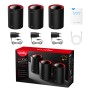 Cudy M3000 3-Pack Dual-band (2.4 GHz/5 GHz) Wi-Fi 6 (802.11ax) Nero, Rosso 1 Interno (M3000(3-PACK))