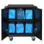 Leba NoteCart Flex NCF-E-24-SC portable device management cart& cabinet Carrello per la gestione dei dispositivi portatili Nero,