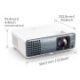BenQ TK710STi Proiettore a raggio standard 3200 ANSI lumen DLP UHD 4K (3840x2160) Compatibilità 3D Nero, Bianco (9H.JSK77.17E)