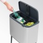 Brabantia 316227 bidone per la spazzatura 34 L Rettangolare Plastica, Acciaio Acciaio inox (31 62 27)