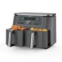 Ninja DZ400EU friggitrice Doppia 9,5 L Indipendente 2470 W Friggitrice ad aria calda Grigio