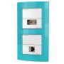 Kindermann 7456 000 543 presa energia RJ-45 + HDMI Bianco (7456000543)