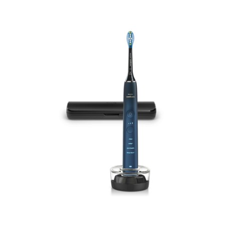 Philips Sonicare DiamondClean 9000 Series Spazzolino Elettrico Sonico Blu Special Edition, con custodia da viaggio HX9911/88