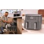 Ninja DZ300EU friggitrice Doppia 7,6 L Indipendente 2400 W Friggitrice ad aria calda Grigio