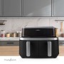 Nedis KAAF320BK friggitrice Doppia 4,2 L Indipendente 2600 W Friggitrice ad aria calda Nero
