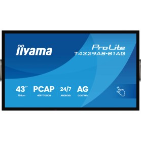 iiyama T4329AS-B1AG visualizzatore di messaggi Pannello piatto interattivo 108 cm (42.5") LED Wi-Fi 500 cd/m² 4K Ultra HD Nero 
