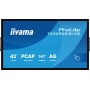 iiyama T4329AS-B1AG visualizzatore di messaggi Pannello piatto interattivo 108 cm (42.5") LED Wi-Fi 500 cd/m² 4K Ultra HD Nero 