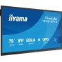 iiyama TE7512MIS-B4AG visualizzatore di messaggi Pannello piatto per segnaletica digitale 165,1 cm (65") LCD Wi-Fi 400 cd/m² 4K