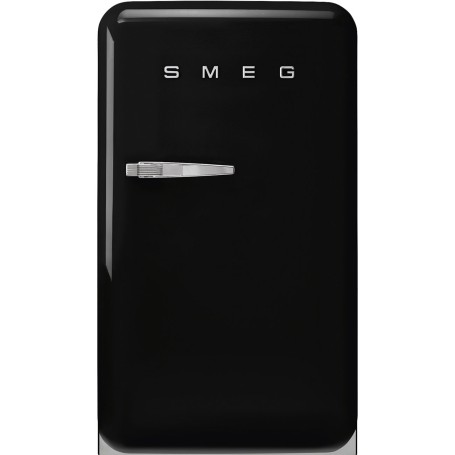 SMEG FAB10RBL6 Frigorifero da libera installazione con congelatore, design stile anni '50, nero, cerniera a destra