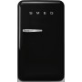 SMEG FAB10RBL6 Frigorifero da libera installazione con congelatore, design stile anni '50, nero, cerniera a destra