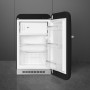 SMEG FAB10RBL6 Frigorifero da libera installazione con congelatore, design stile anni '50, nero, cerniera a destra